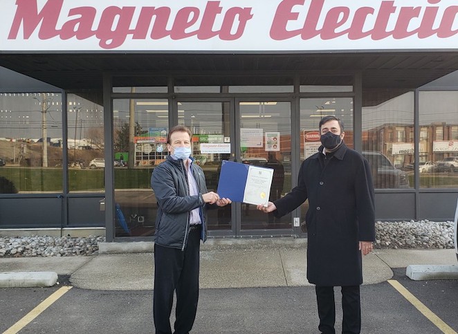 Magneto Electric receives award from local mpp